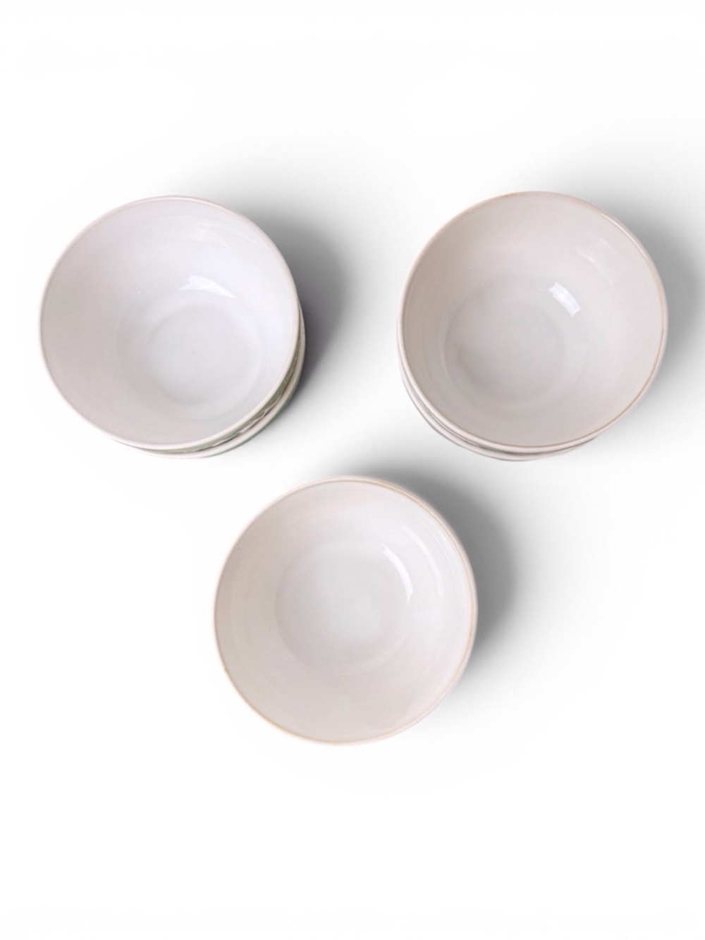 Hobby Lobby Embossed Ceramic Salad Plates/Bowls Set Cream/White Pumpkins 12 pc. - Picture 5 of 9